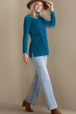Soft Surroundings Tops|Walden Velvet Turtleneck
