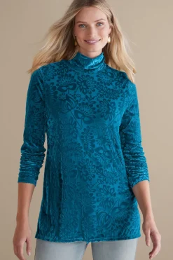 Soft Surroundings Tops|Walden Velvet Turtleneck