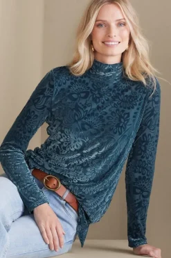 Soft Surroundings Tops|Walden Velvet Turtleneck