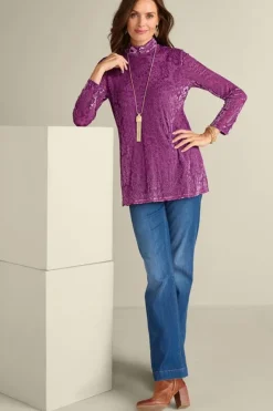 Soft Surroundings Tops|Walden Velvet Turtleneck