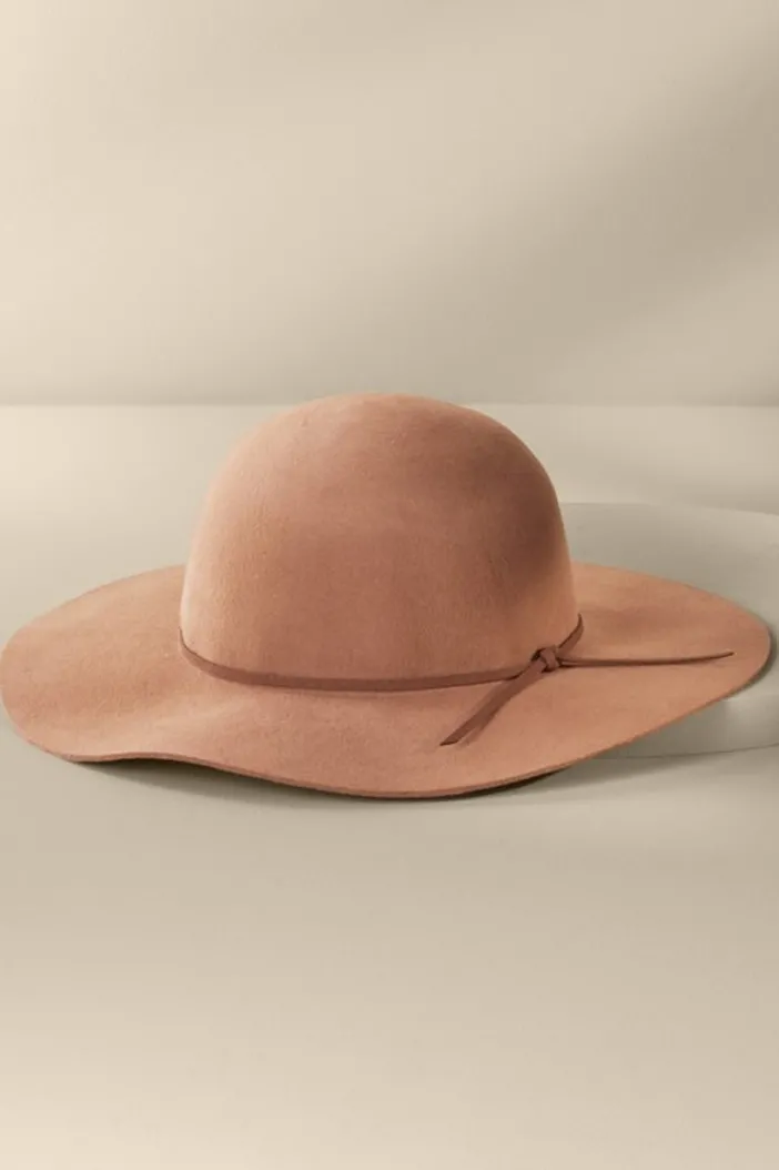 Soft Surroundings Hats|Westie Wool Floppy Hat Camel