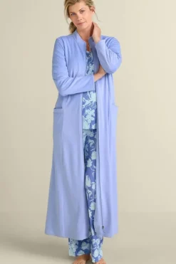 Soft Surroundings Sleepwear & Lounge|Zinfandel Zip Up Robe PorcelainBlue